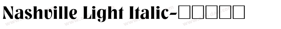 Nashville Light Italic字体转换